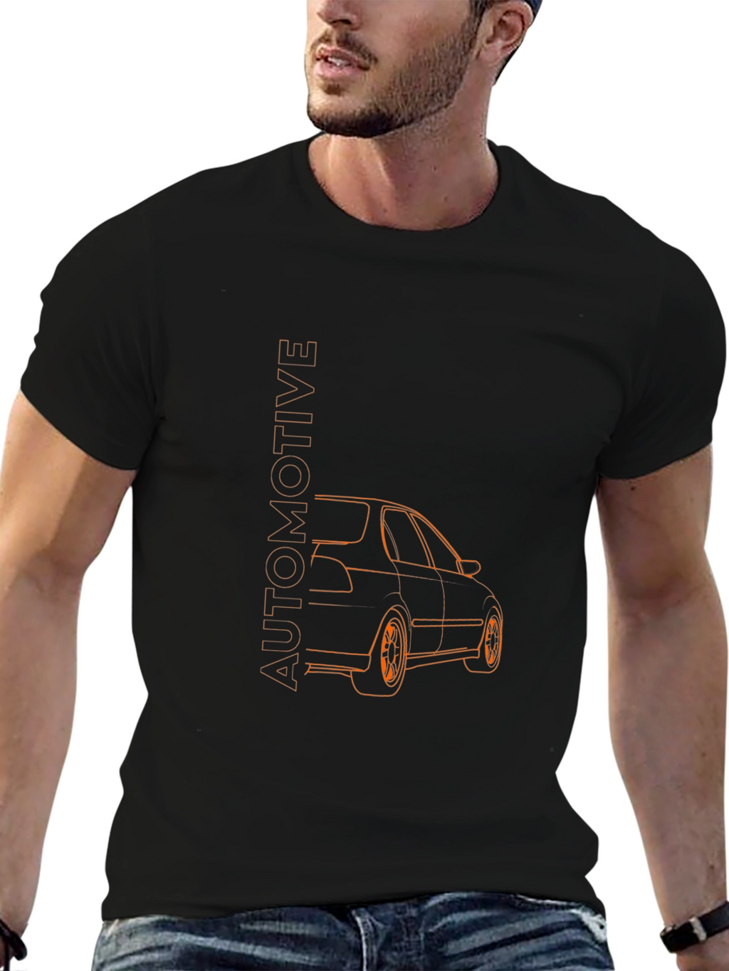 Automotive Car Graphic Tee - Black