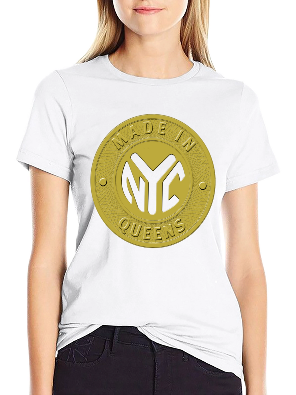 Made In NYC Queens Black T-Shirt
