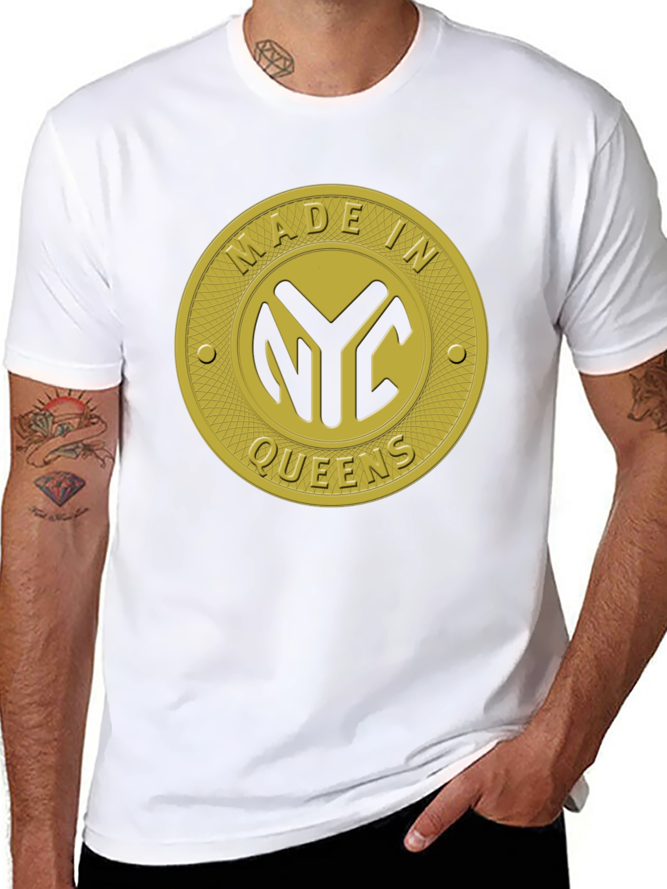 Made In NYC Queens Black T-Shirt
