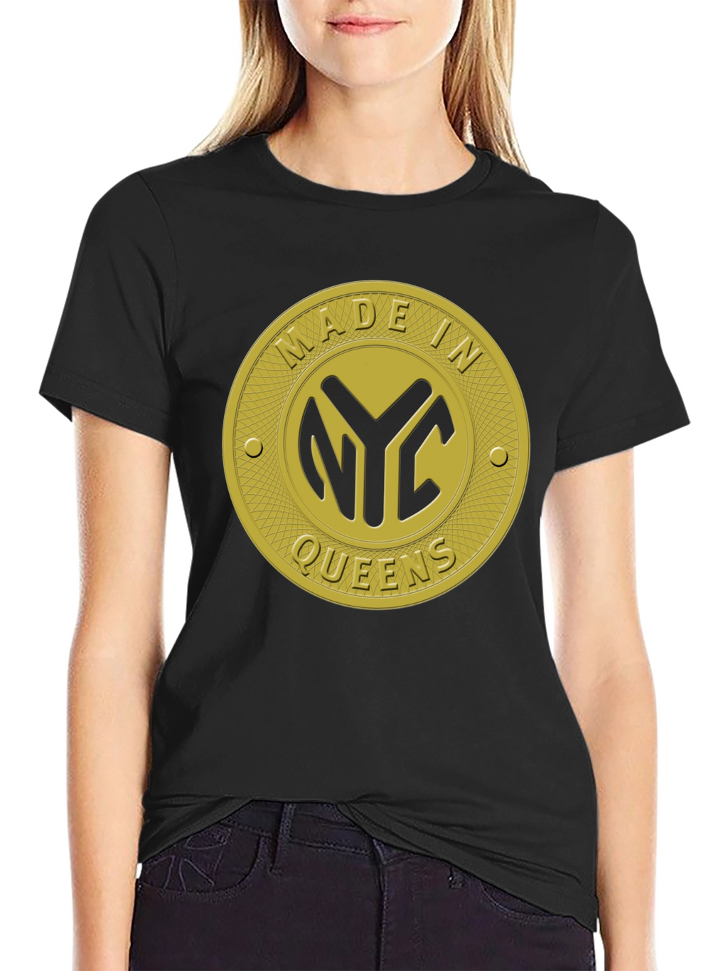 Made In NYC Queens Black T-Shirt