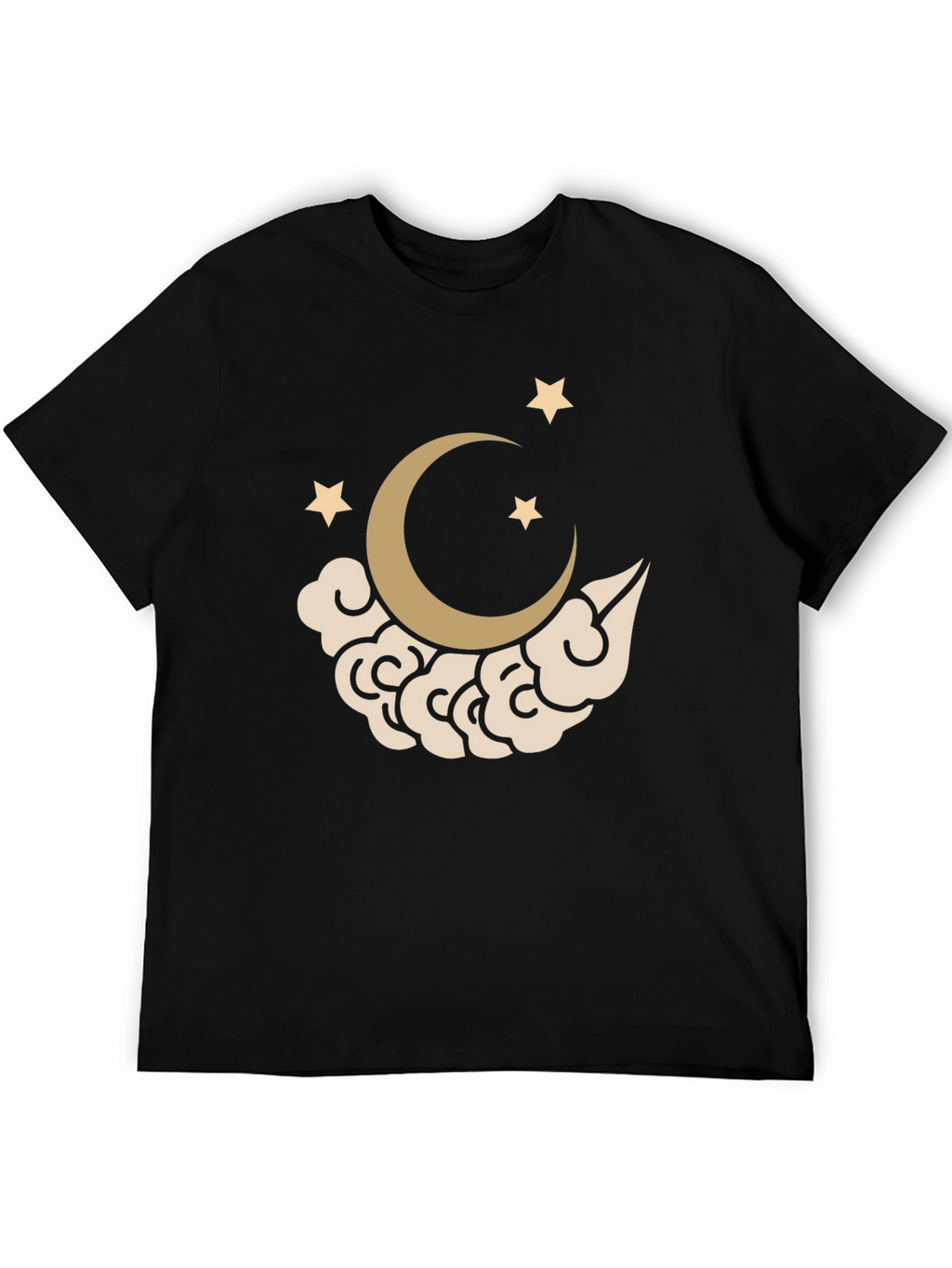 Moon & Stars Graphic T-Shirt - Black