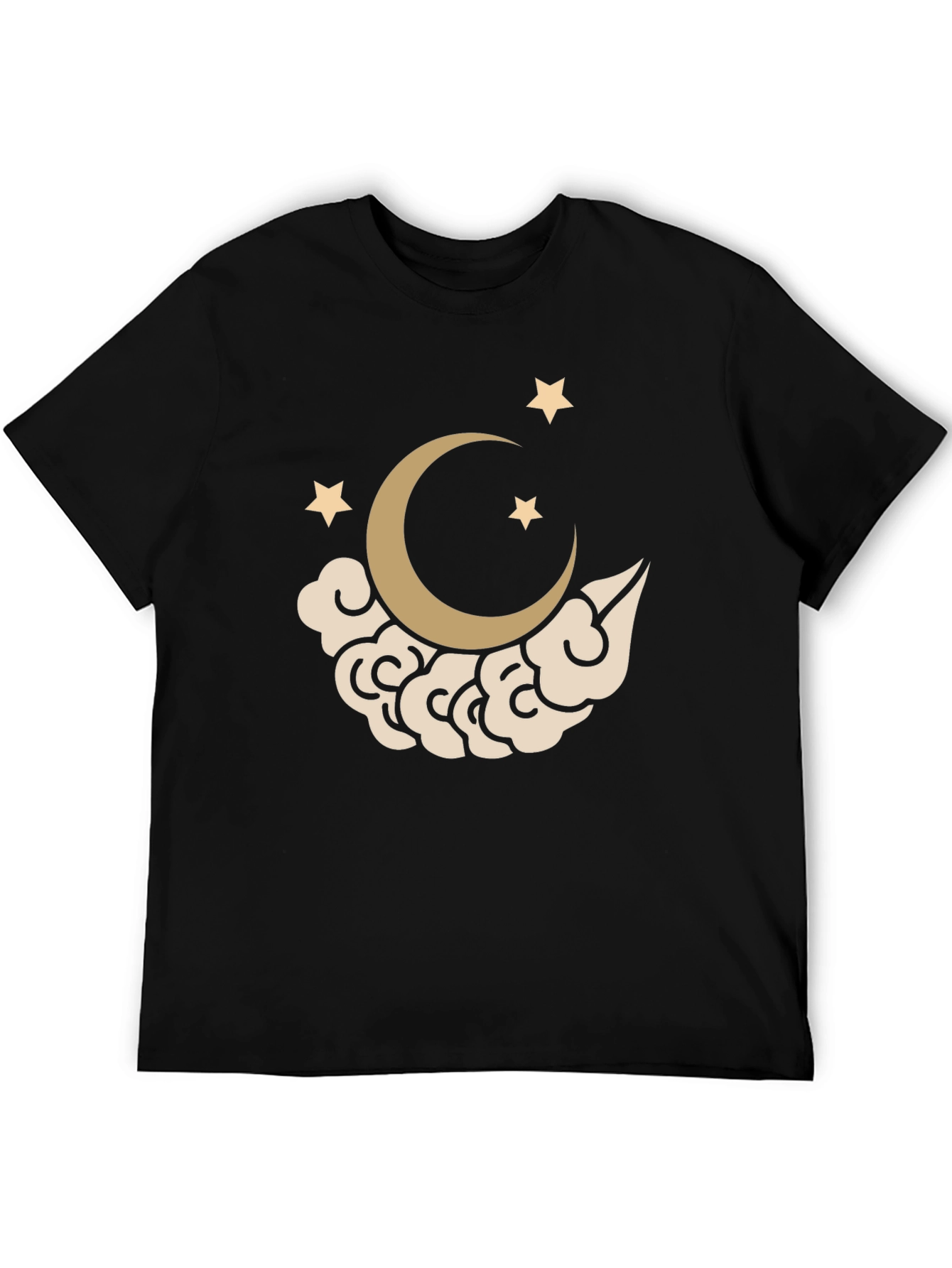 Moon & Stars Graphic T-Shirt - Black