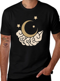 Moon & Stars Graphic T-Shirt - Black