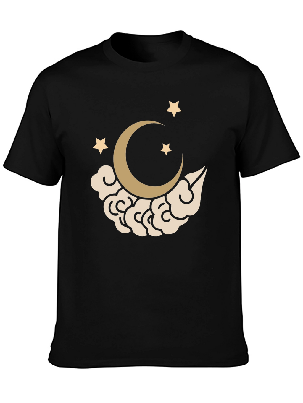 Moon & Stars Graphic T-Shirt - Black