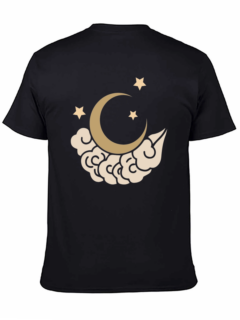 Moon & Stars Graphic T-Shirt - Black