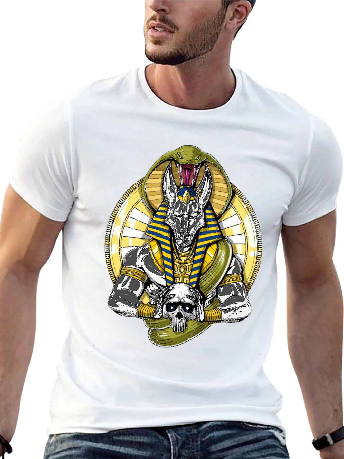 Anubis Snake Graphic T-Shirt