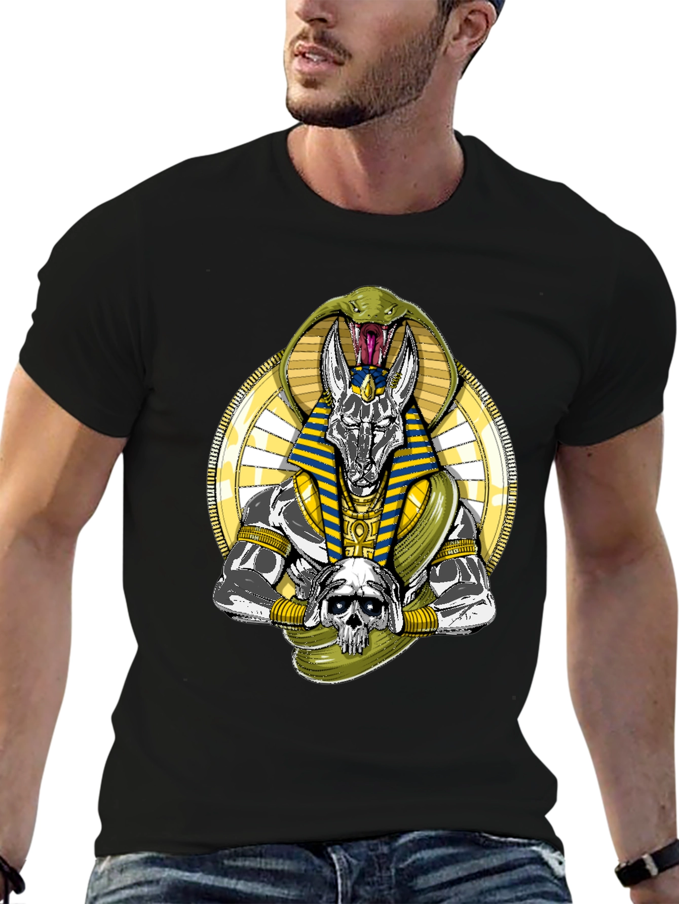 Anubis Snake Graphic T-Shirt