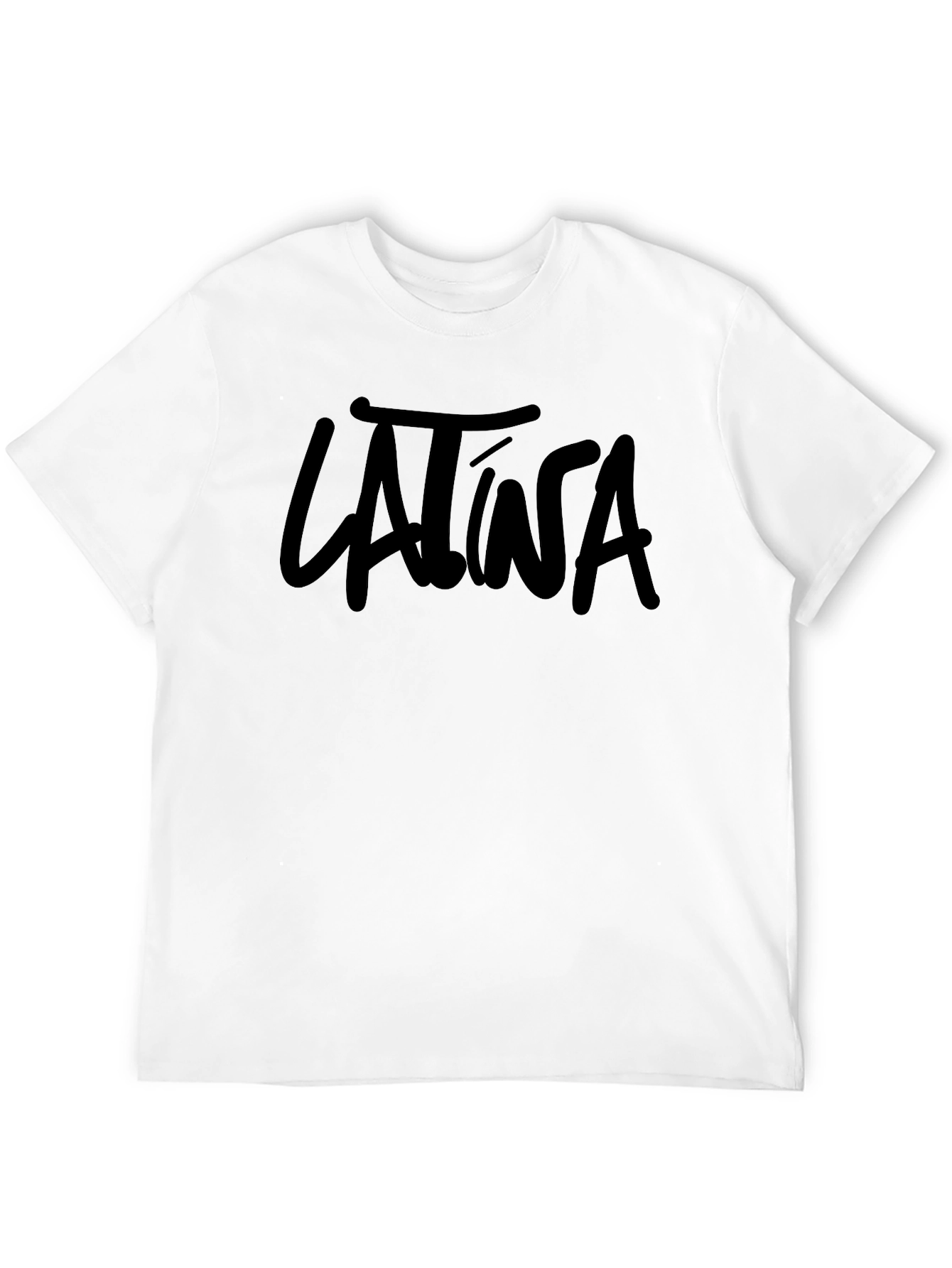 Latina Script Tee - Bold Black T-Shirt