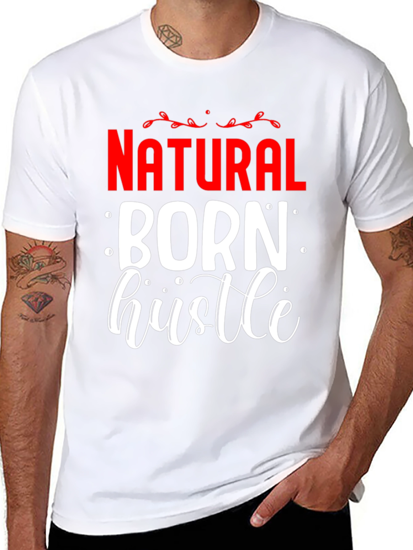 Natural Born Hustle Black Graphic Tee