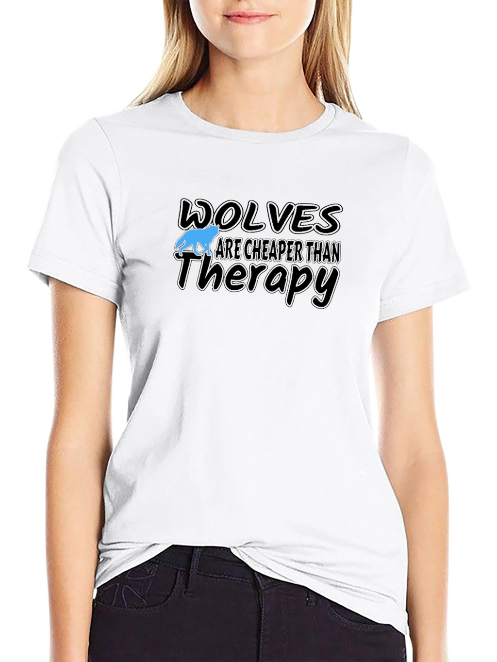 Wolves Cheaper Than Therapy Graphic T-Shirt
