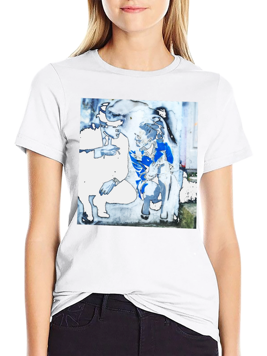Abstract Duo Black Graphic T-Shirt