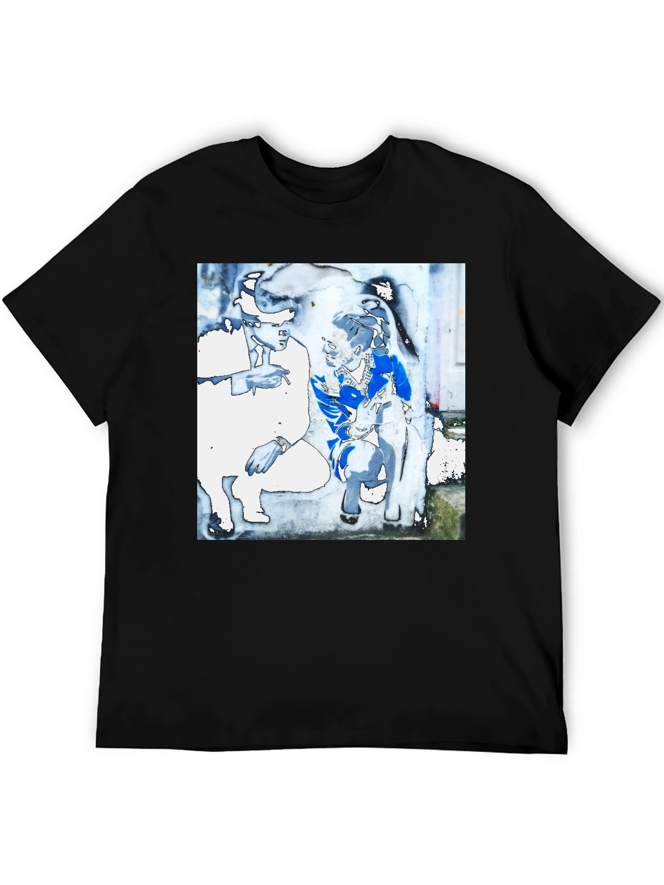 Abstract Duo Black Graphic T-Shirt