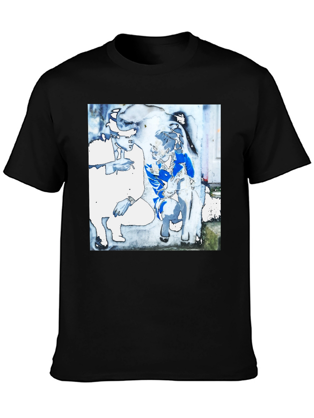 Abstract Duo Black Graphic T-Shirt
