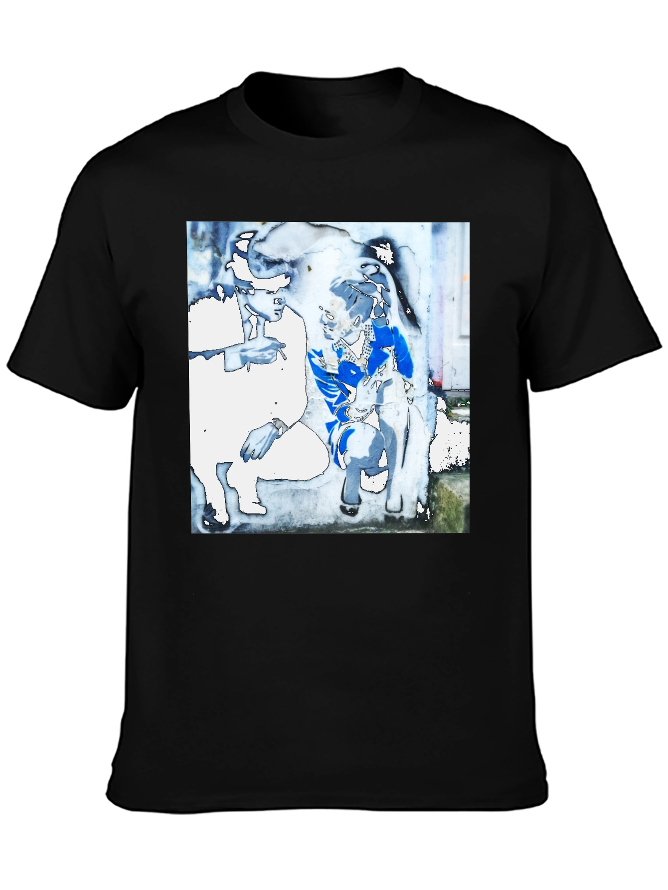 Abstract Duo Black Graphic T-Shirt