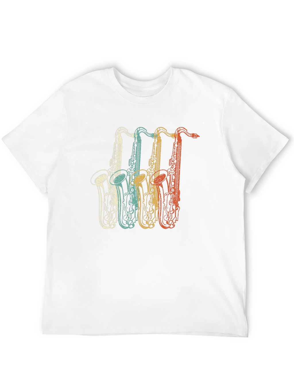Retro Saxophone T-Shirt - Music Lover Tee