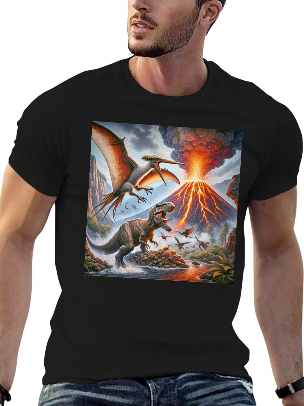 Dinosaur Volcano T-Shirt