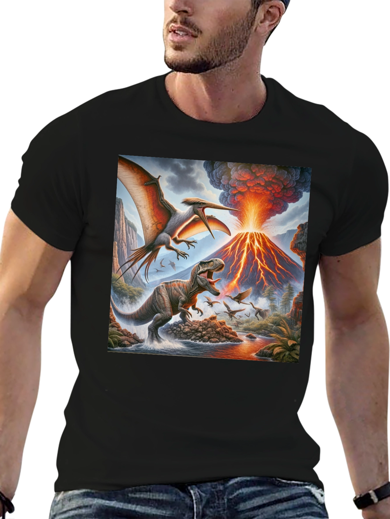 Dinosaur Volcano T-Shirt