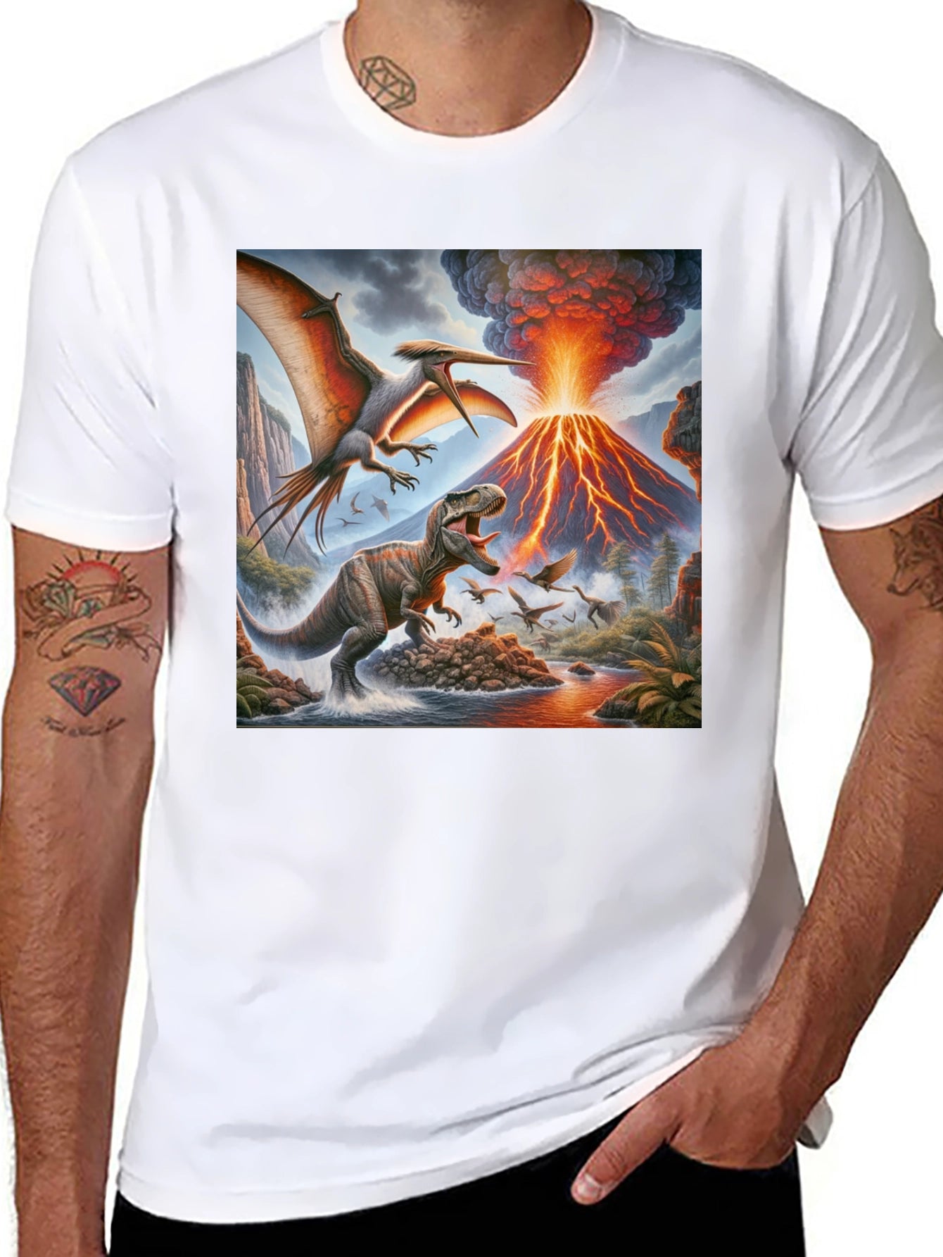 Dinosaur Volcano T-Shirt