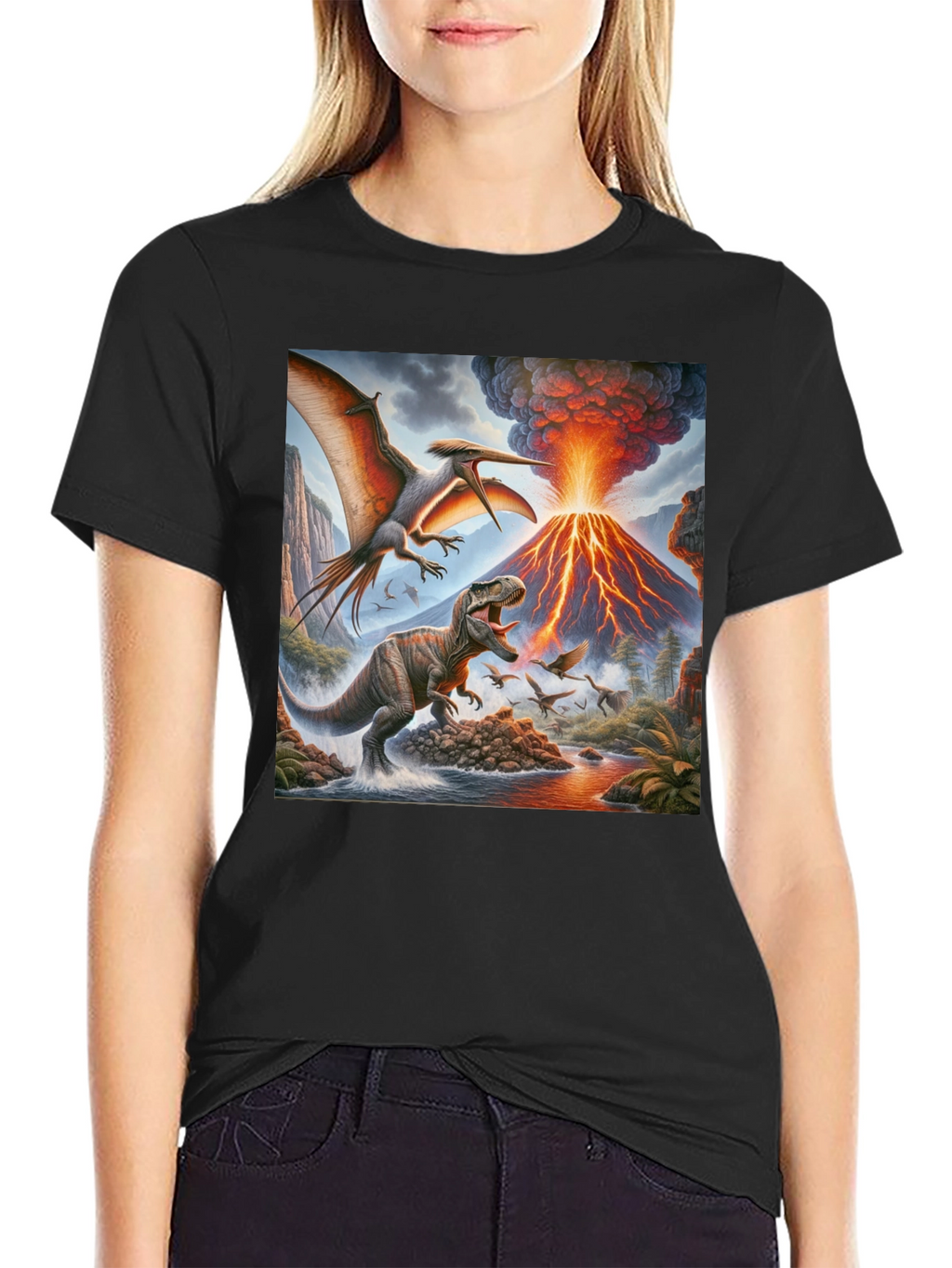 Dinosaur Volcano T-Shirt