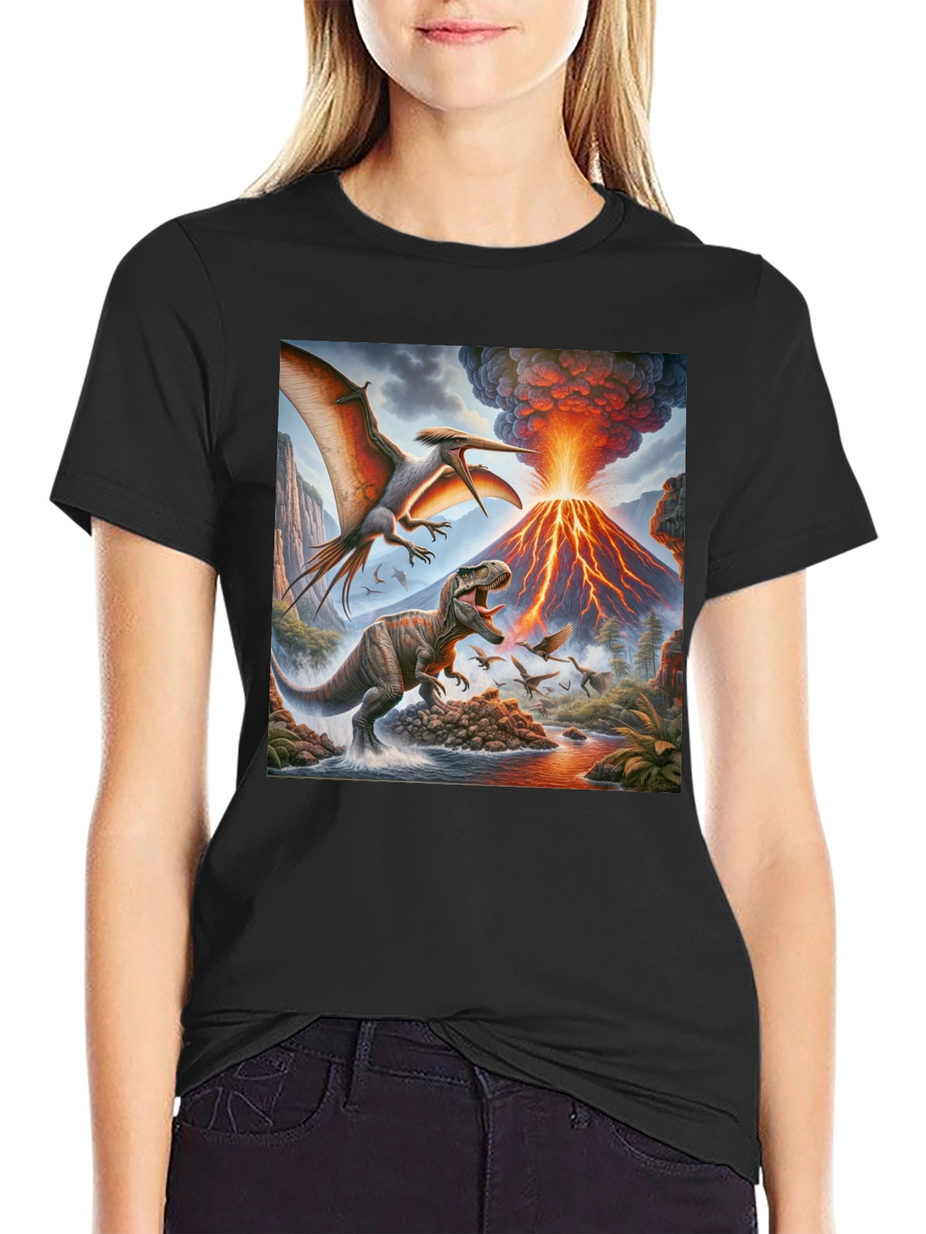 Dinosaur Volcano T-Shirt