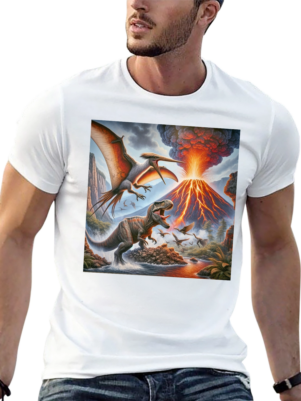 Dinosaur Volcano T-Shirt