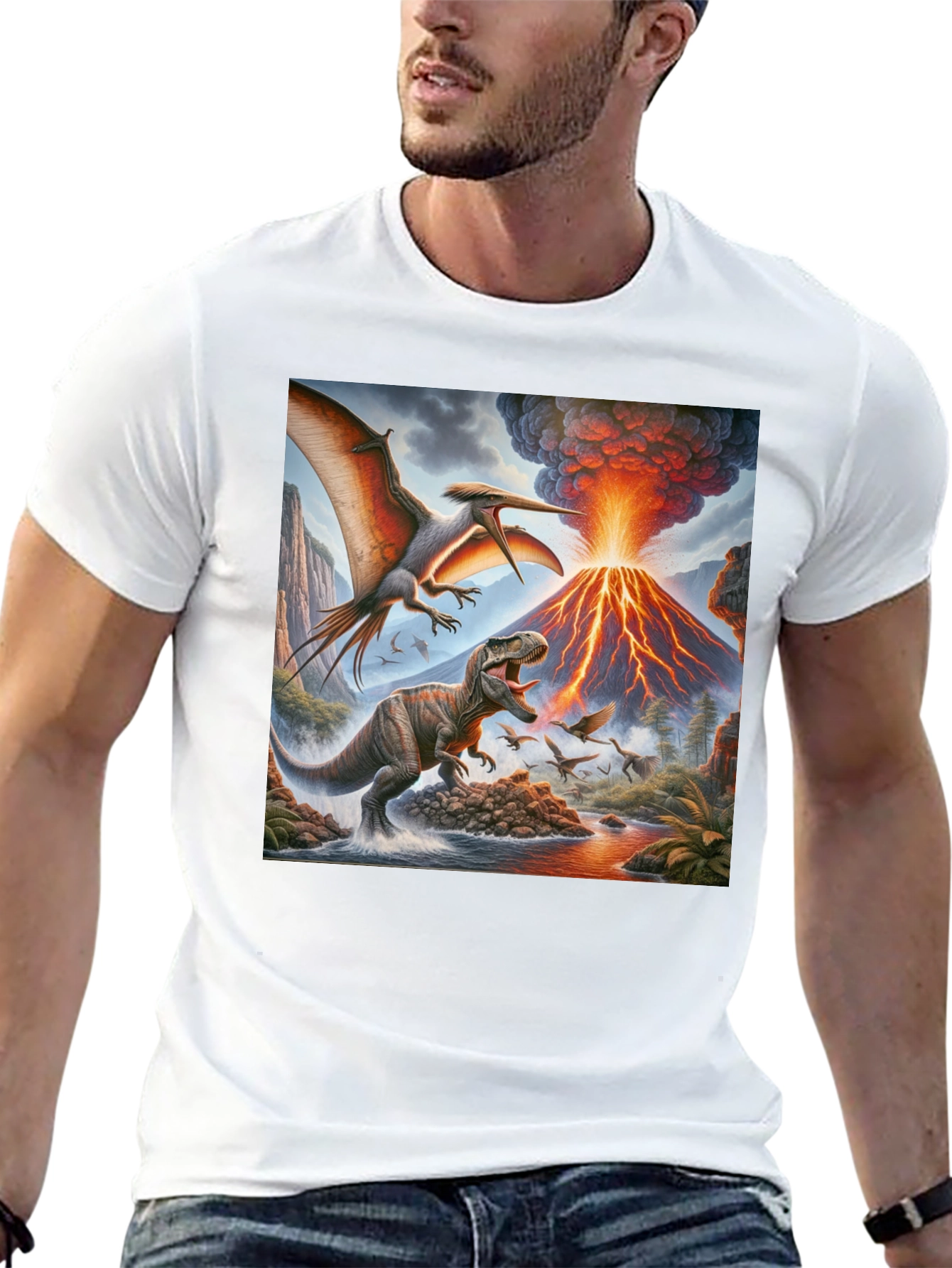 Dinosaur Volcano T-Shirt