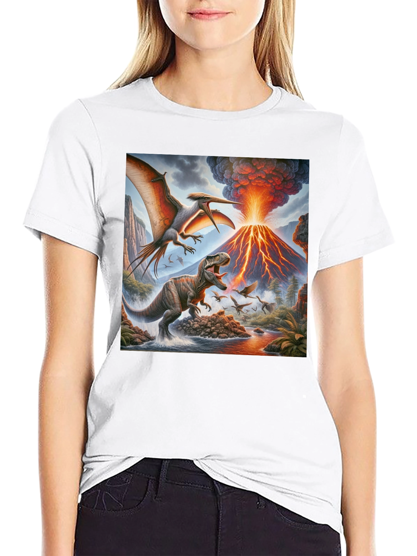 Dinosaur Volcano T-Shirt