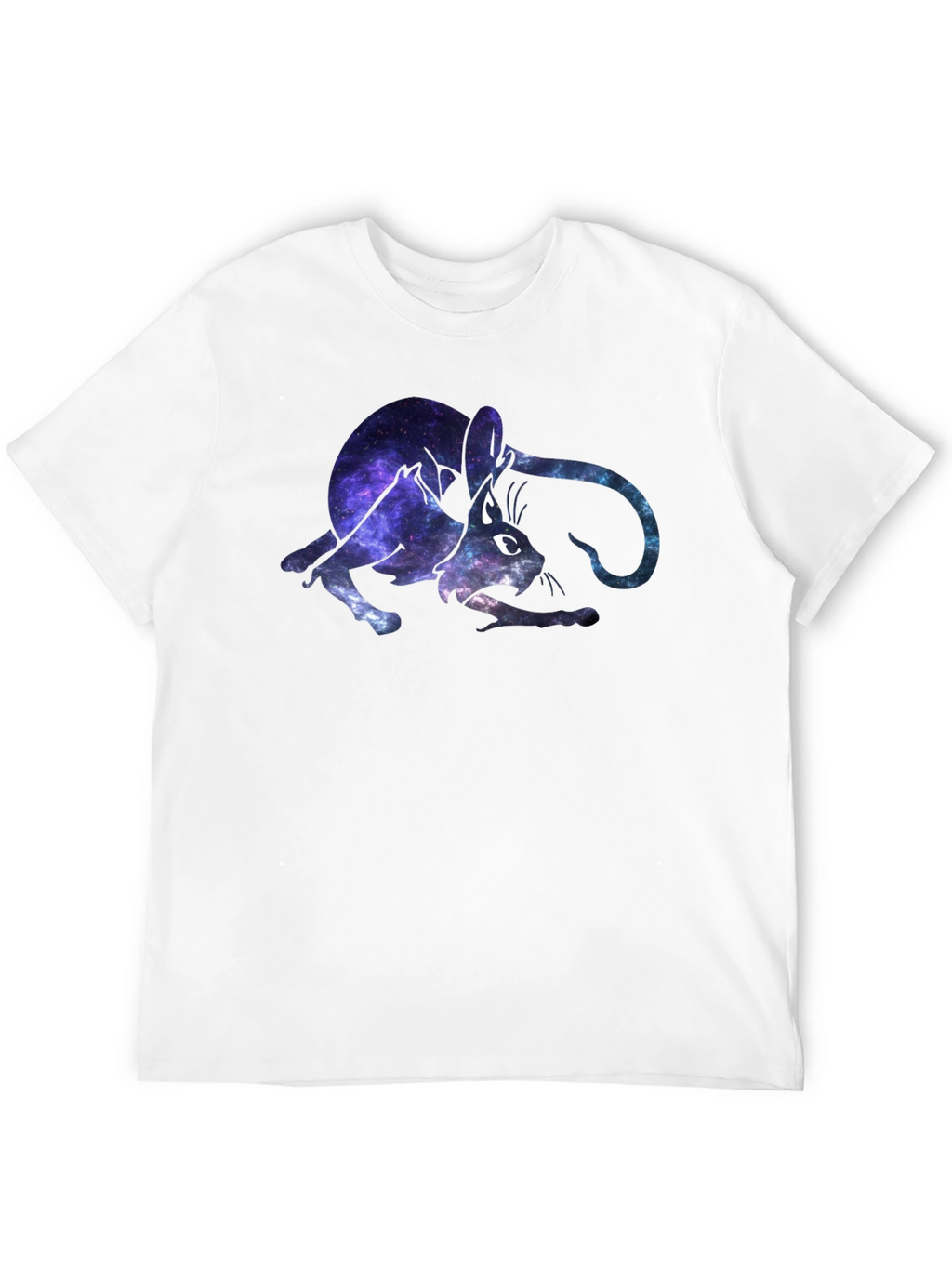 Galaxy Cat Graphic Black T-Shirt