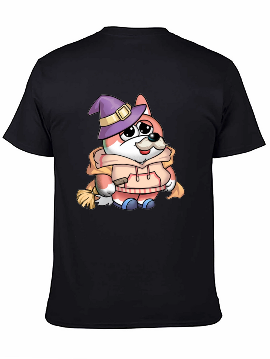 Cartoon Fox Wizard Graphic T-Shirt