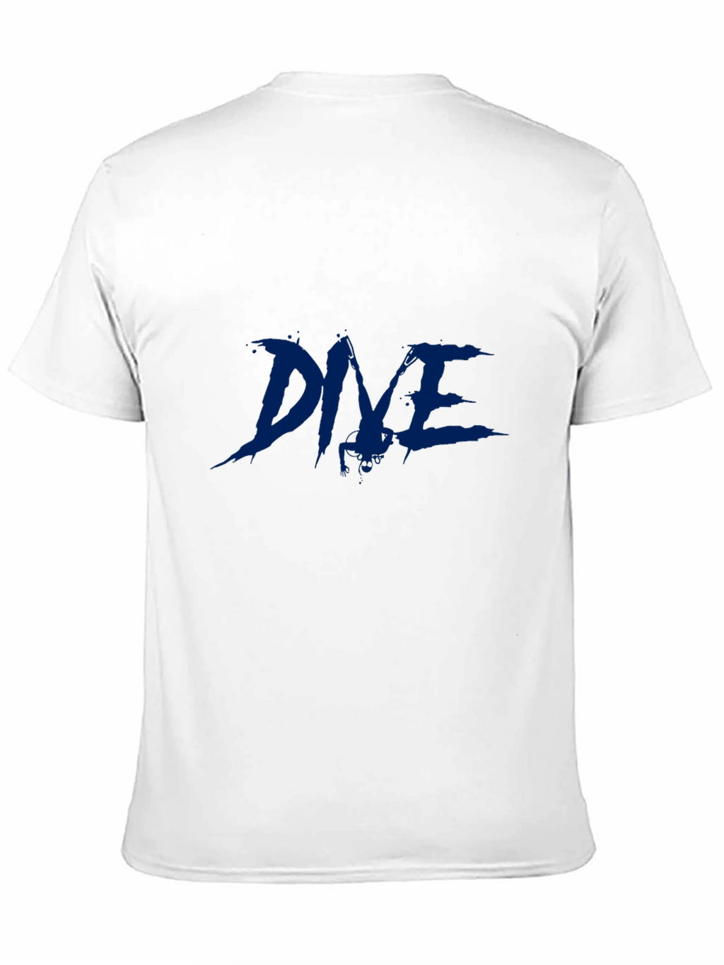 Mens Black T-Shirt with Blue Graphic Print