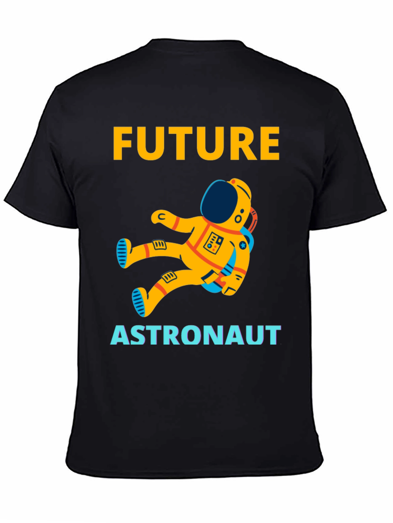 Future Astronaut Graphic T-Shirt - Black Cotton Tee