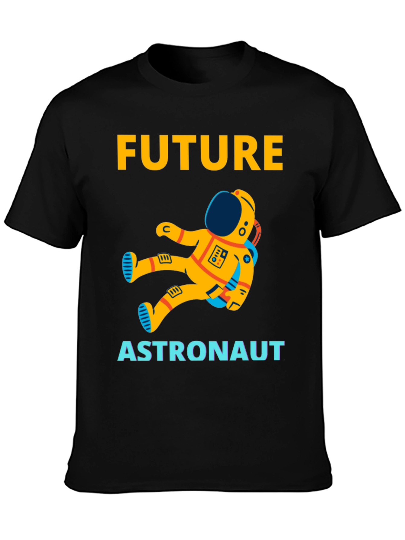 Future Astronaut Graphic T-Shirt - Black Cotton Tee