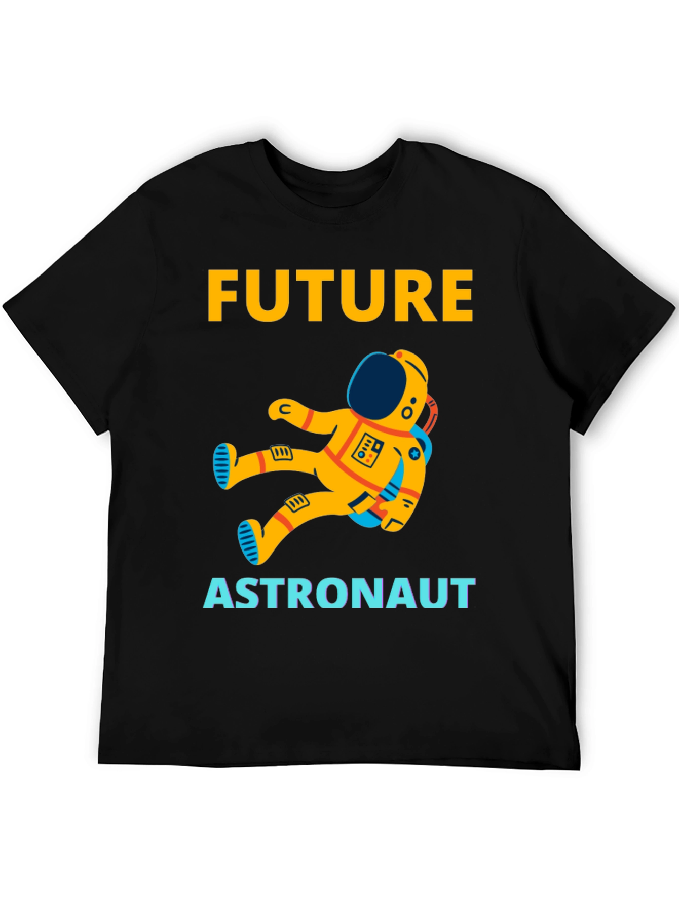 Future Astronaut Graphic T-Shirt - Black Cotton Tee
