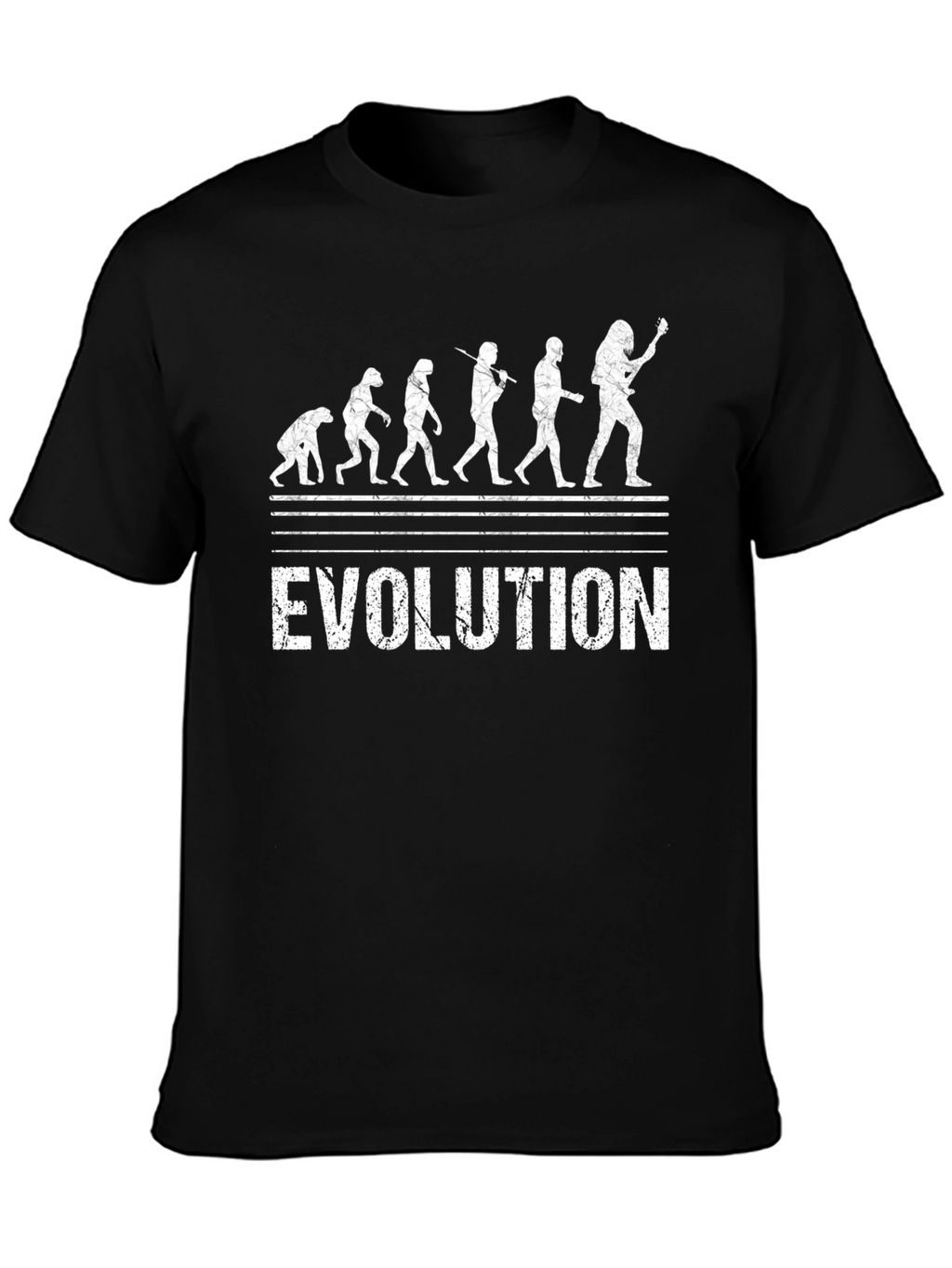Evolution of Rock Mens Black Graphic T-Shirt