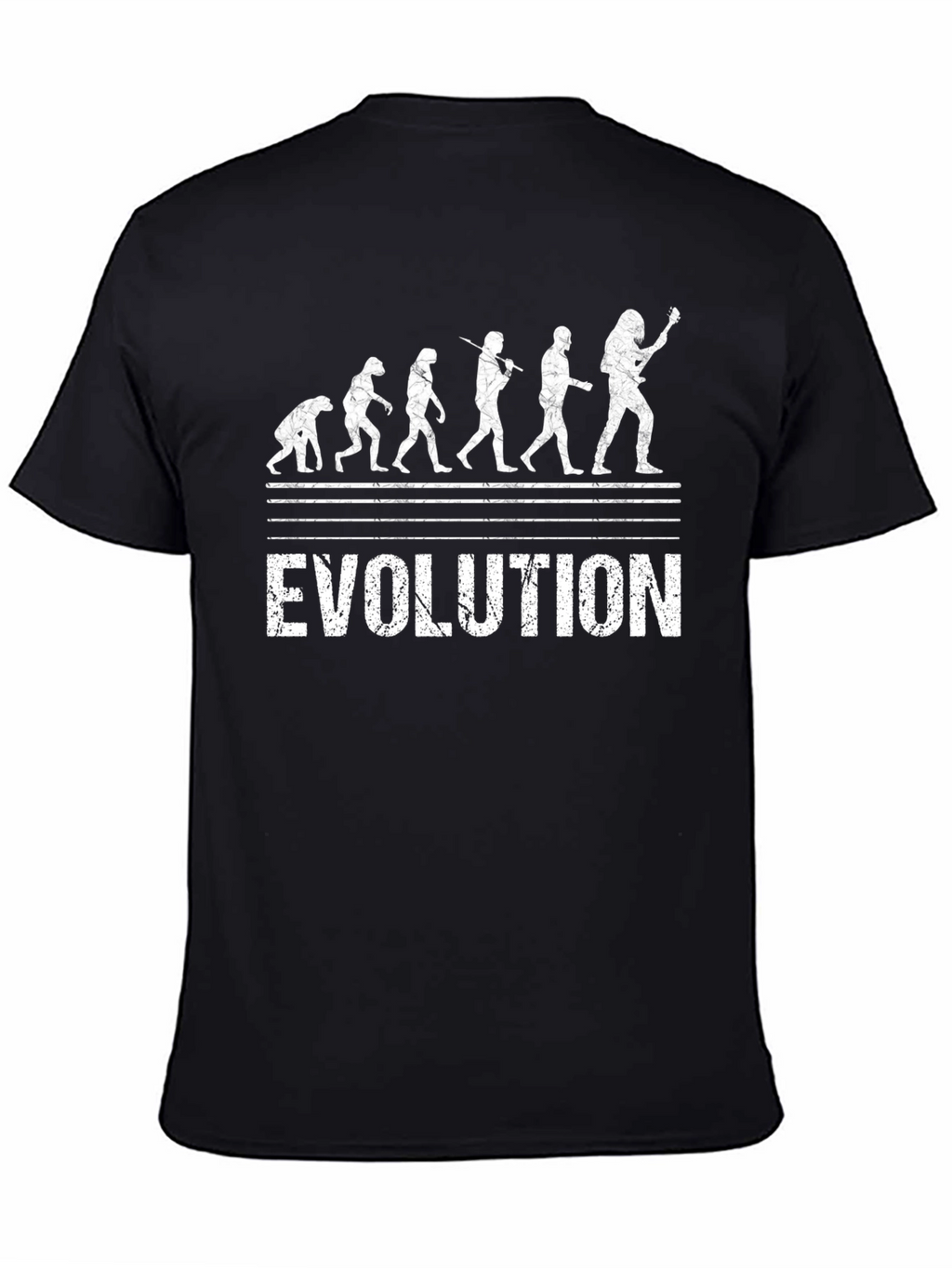 Evolution of Rock Mens Black Graphic T-Shirt