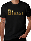 Blessed Black Cotton T-Shirt
