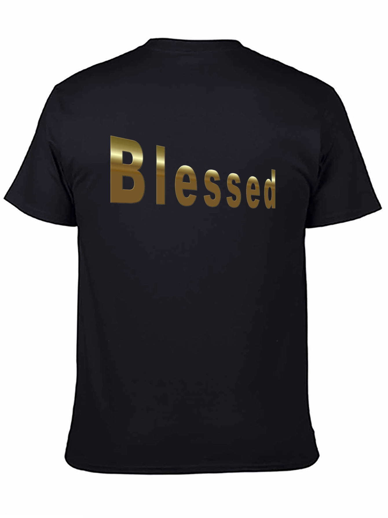 Blessed Black Cotton T-Shirt