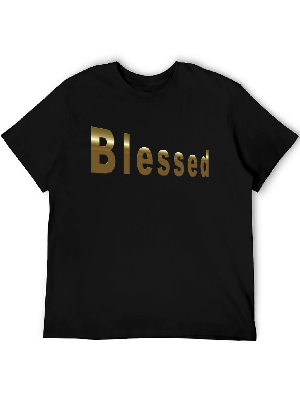 Blessed Black Cotton T-Shirt