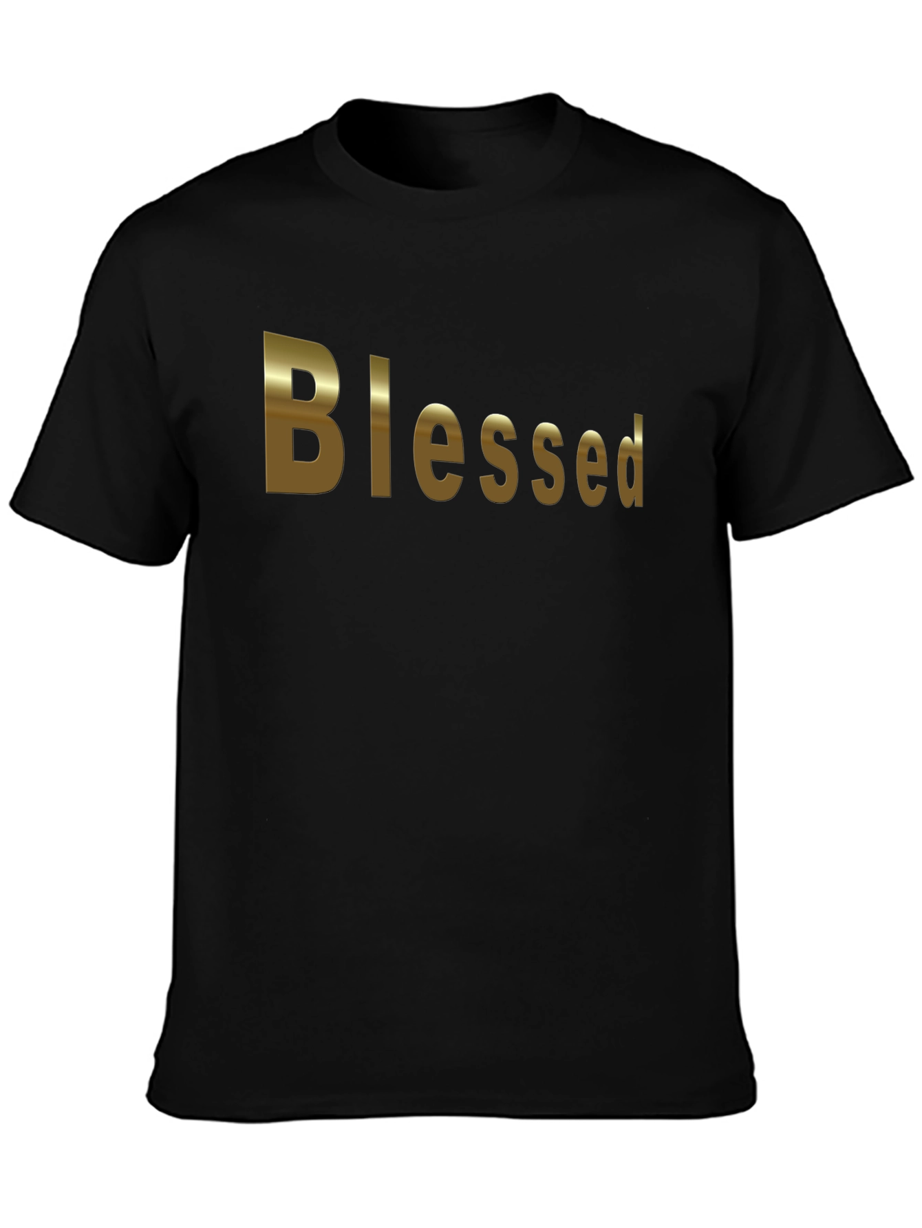 Blessed Black Cotton T-Shirt