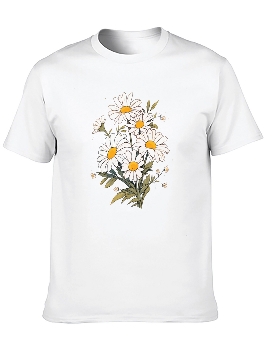 Daisy Graphic Tee - Black Cotton T-Shirt