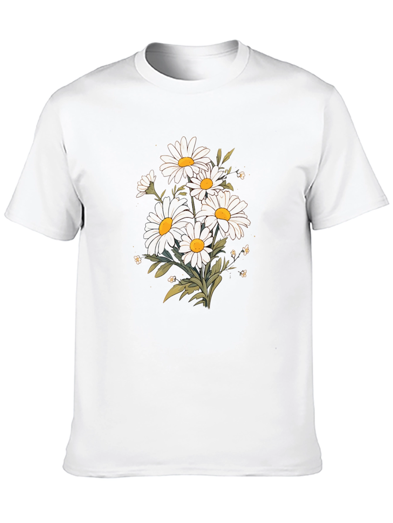 Daisy Graphic Tee - Black Cotton T-Shirt