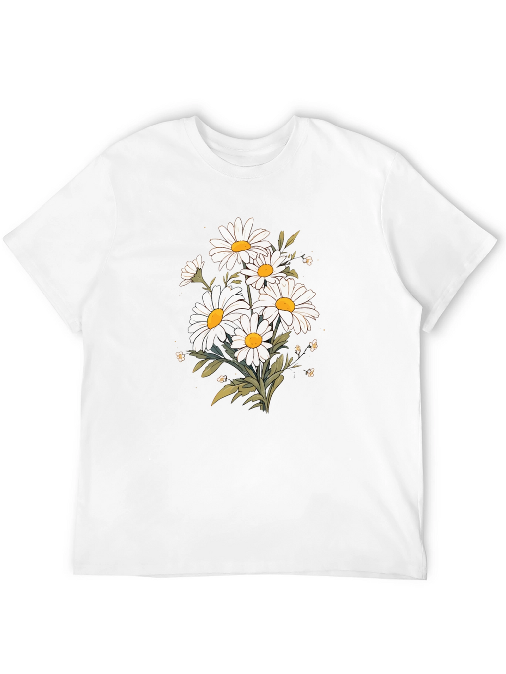 Daisy Graphic Tee - Black Cotton T-Shirt