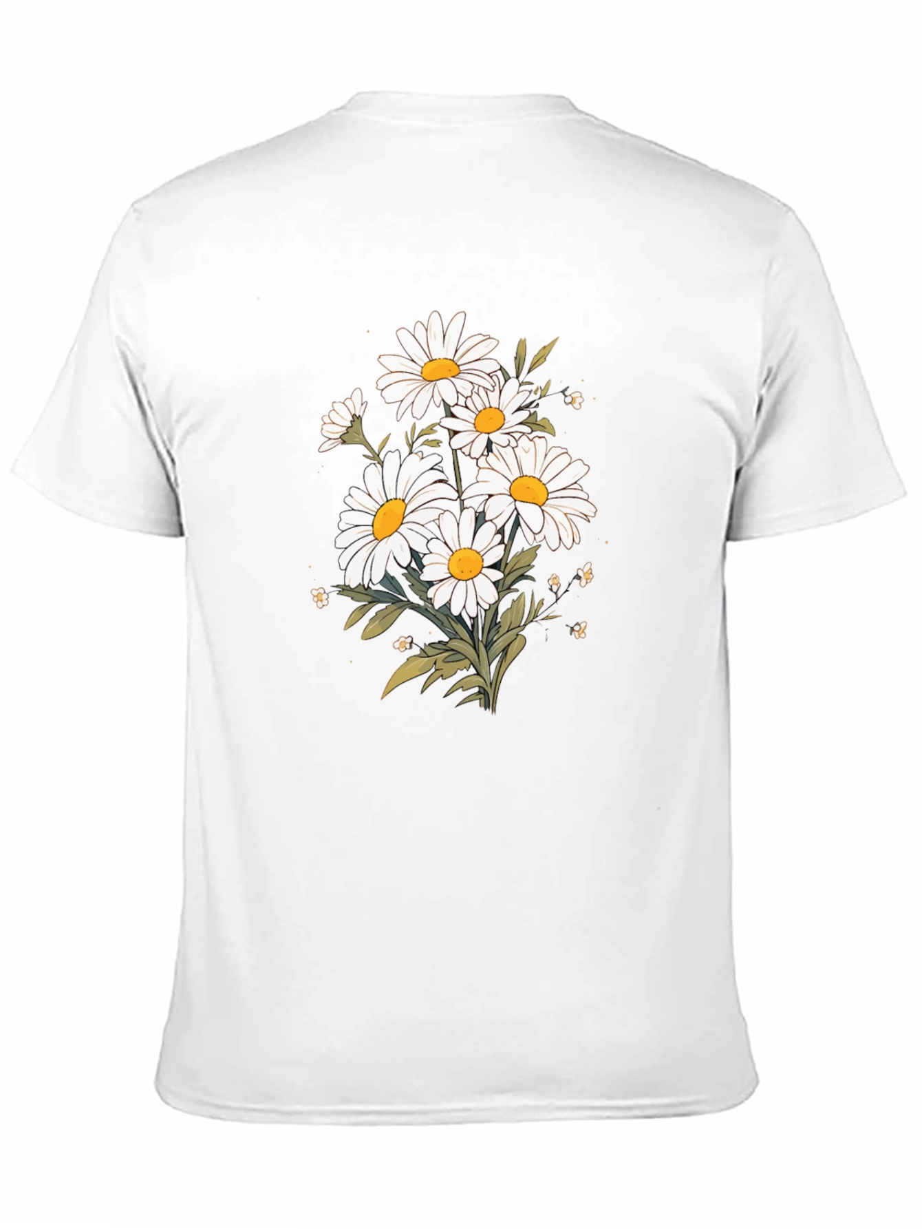 Daisy Graphic Tee - Black Cotton T-Shirt