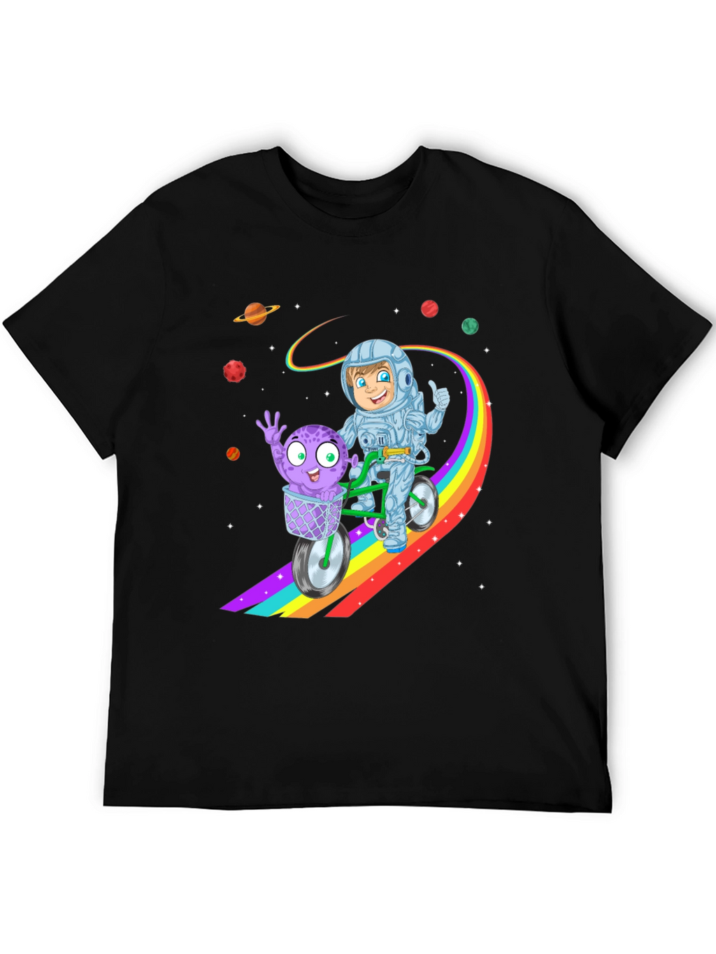 Astronaut & Alien Ride Kids T-Shirt