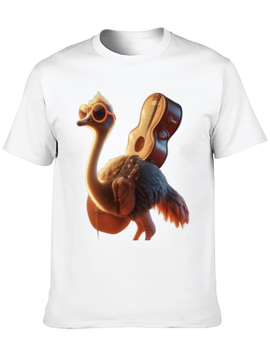 Ostrich Guitar T-Shirt: Funny & Unique Design