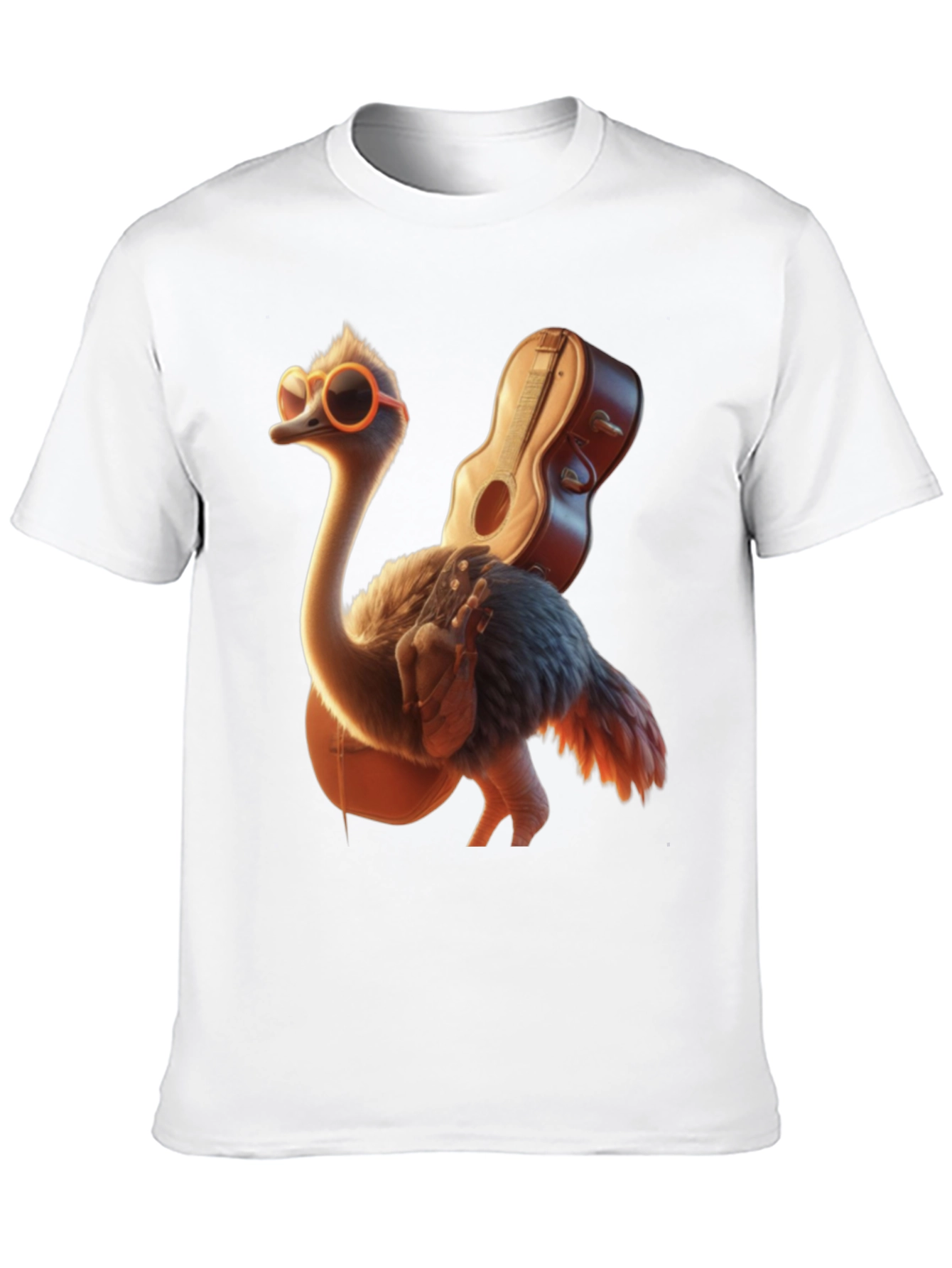 Ostrich Guitar T-Shirt: Funny & Unique Design