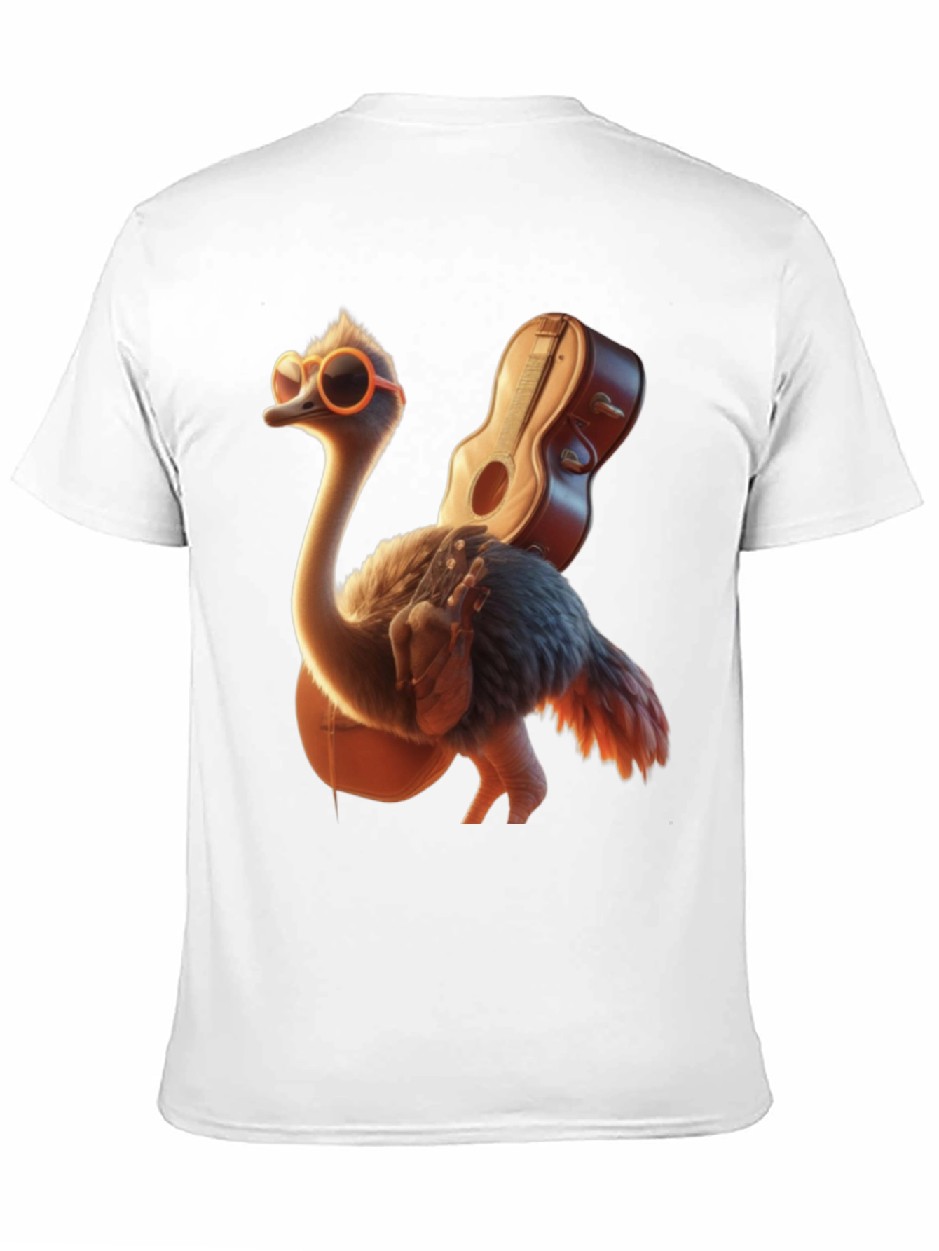 Ostrich Guitar T-Shirt: Funny & Unique Design