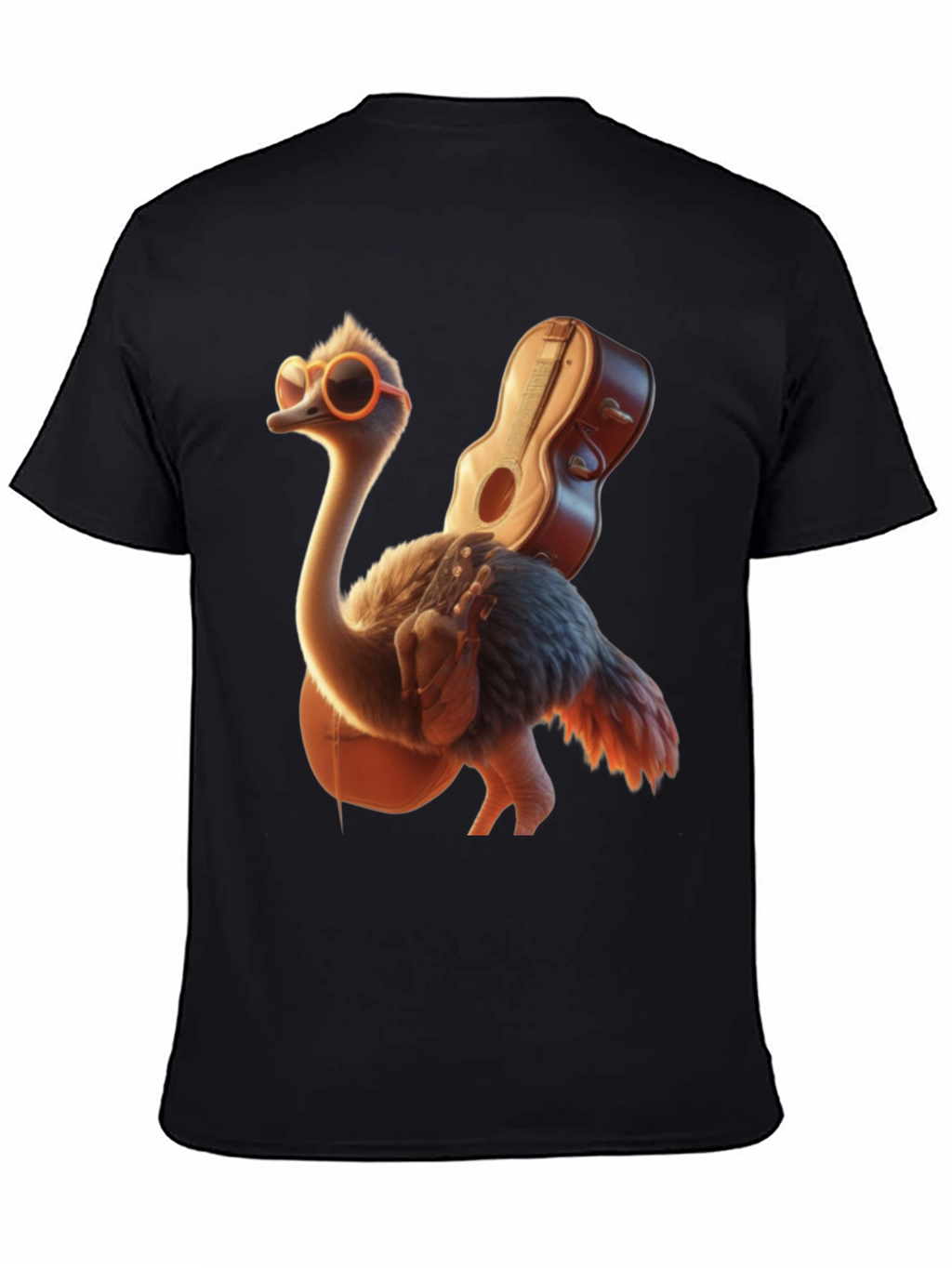 Ostrich Guitar T-Shirt: Funny & Unique Design