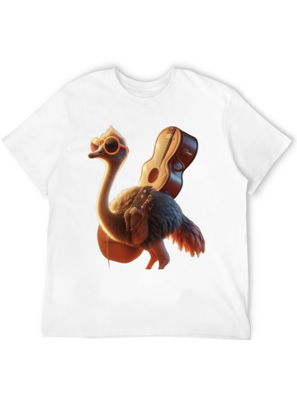 Ostrich Guitar T-Shirt: Funny & Unique Design