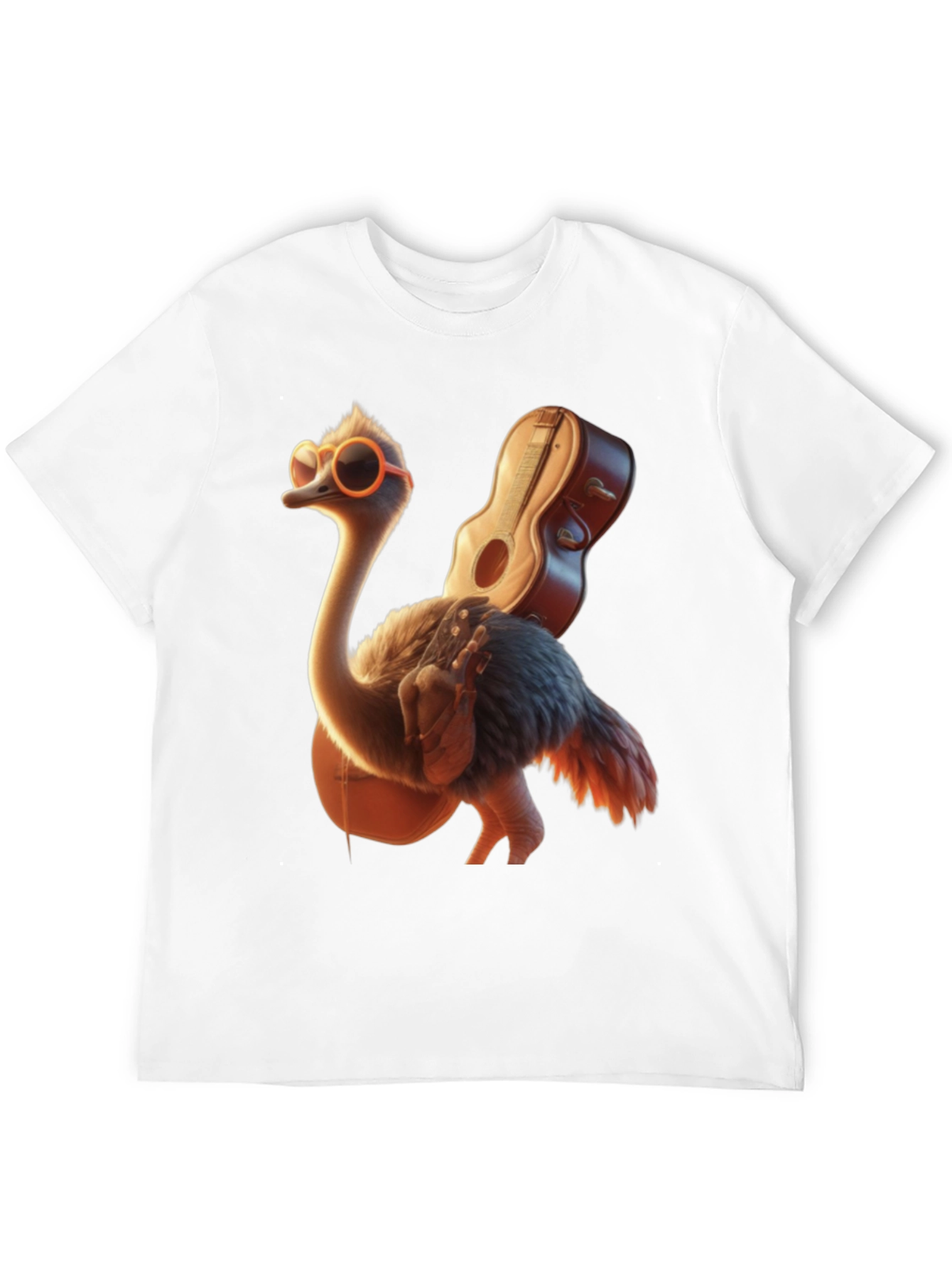 Ostrich Guitar T-Shirt: Funny & Unique Design